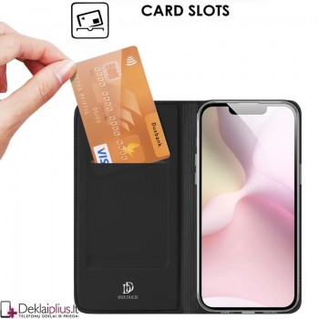 Dux Ducis Skin Pro dirbtinės odos dėklas - juodas (Apple Iphone 16e/Iphone 17e) Dux Ducis Skin Pro dirbtinės odos dėklas - juodas (Apple Iphone 16e/Iphone 17e)
